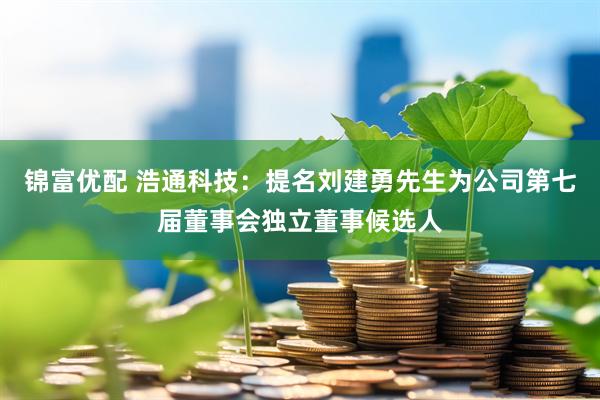 锦富优配 浩通科技：提名刘建勇先生为公司第七届董事会独立董事候选人